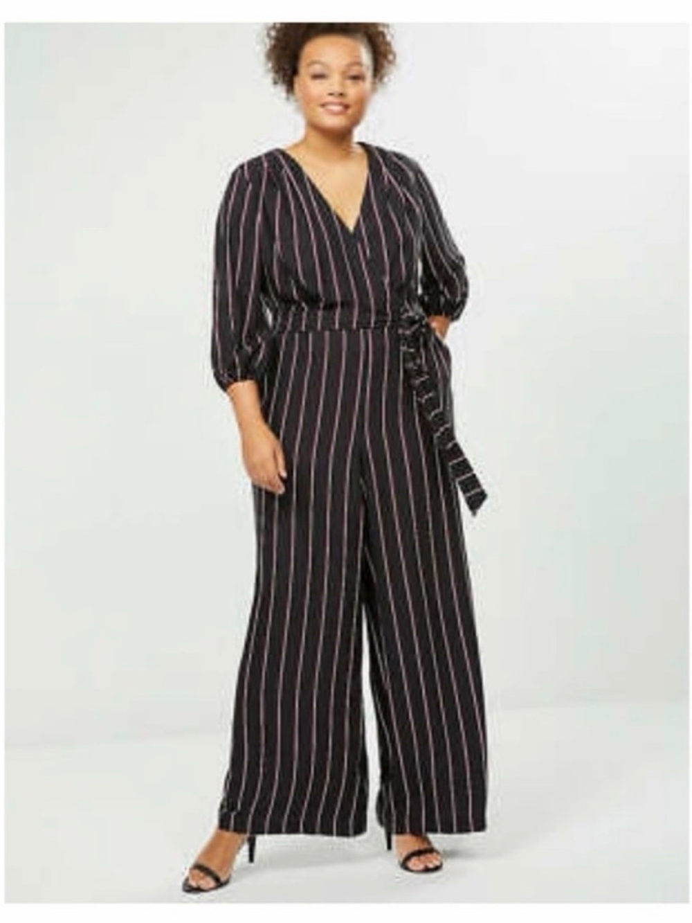 Lane Bryant Striped Jumpsuit